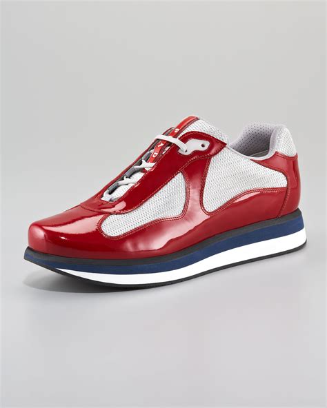 fake red prada sneakers|Prada americas cup sneakers sale.